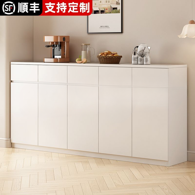 实木餐边柜靠墙一体储物柜客厅收纳柜厨房橱柜斗柜现代简约茶水柜