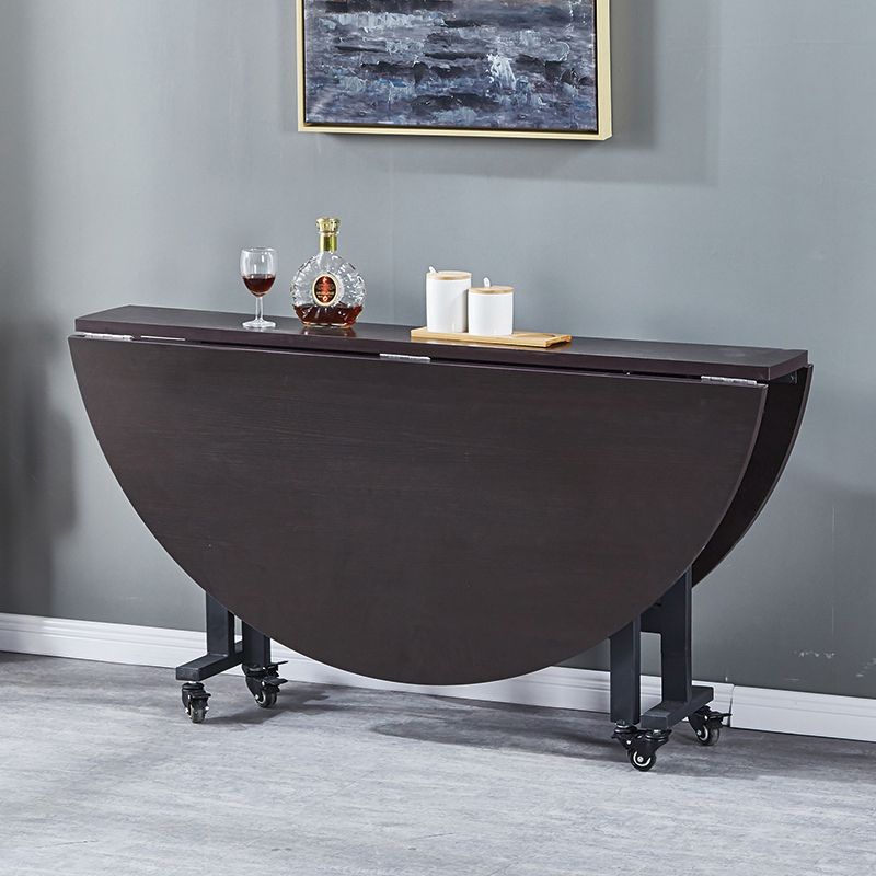 折叠桌家用餐桌客厅大圆桌小户型圆形桌面多功能可移动吃饭桌餐台