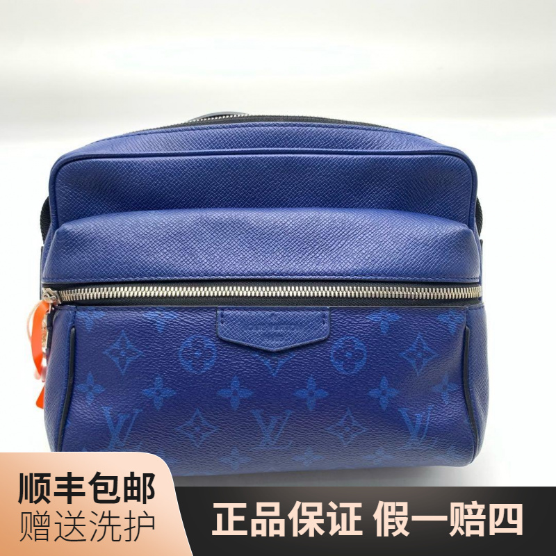95新 LouisVuitton/路易威登 LV蓝老花相机包/10018392 肩包 男士