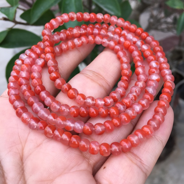 精品南红冰飘老型多圈手链项链底色干净尺寸5mm时尚女款福禄寿