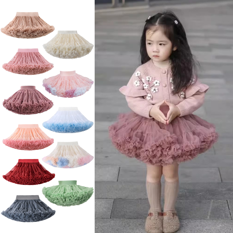 2025秋冬女童tutu蓬蓬裙女宝宝春款百搭网纱裙女孩蓬蓬裙儿童短裙