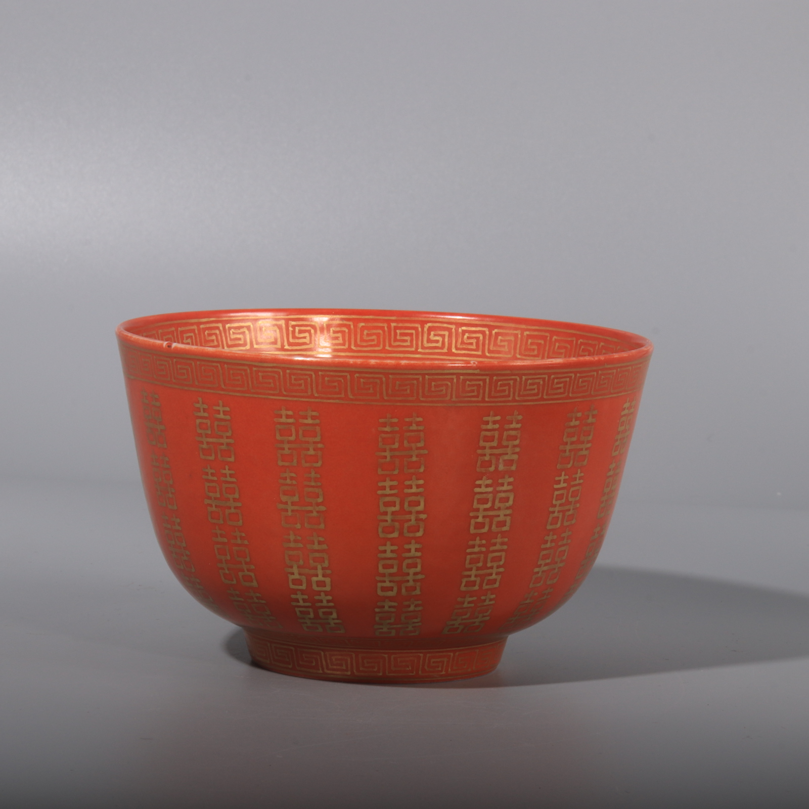 矾红描金喜字W01-066