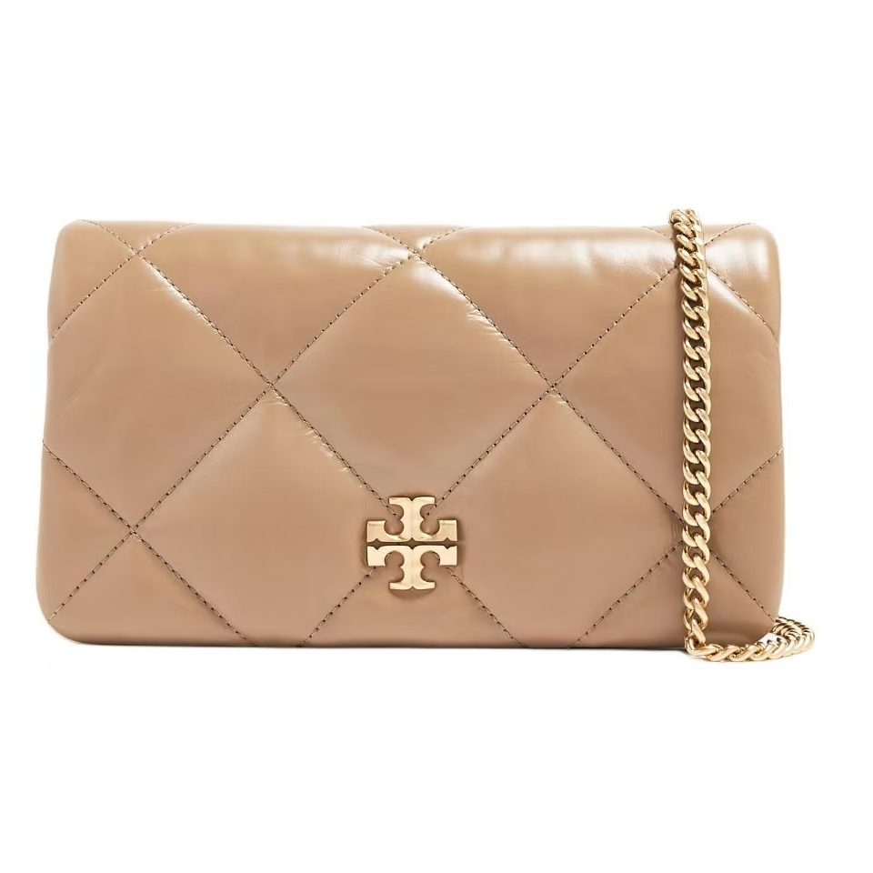 Tory Burch汤丽柏琦 预售 Kira灰色菱格纹单肩包158624-250