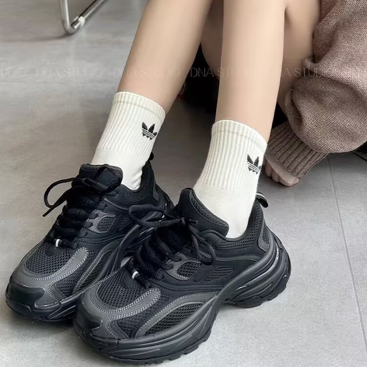 韩版厚底网红时尚老爹鞋女ins潮流百搭女生厚底增高网面透气潮鞋