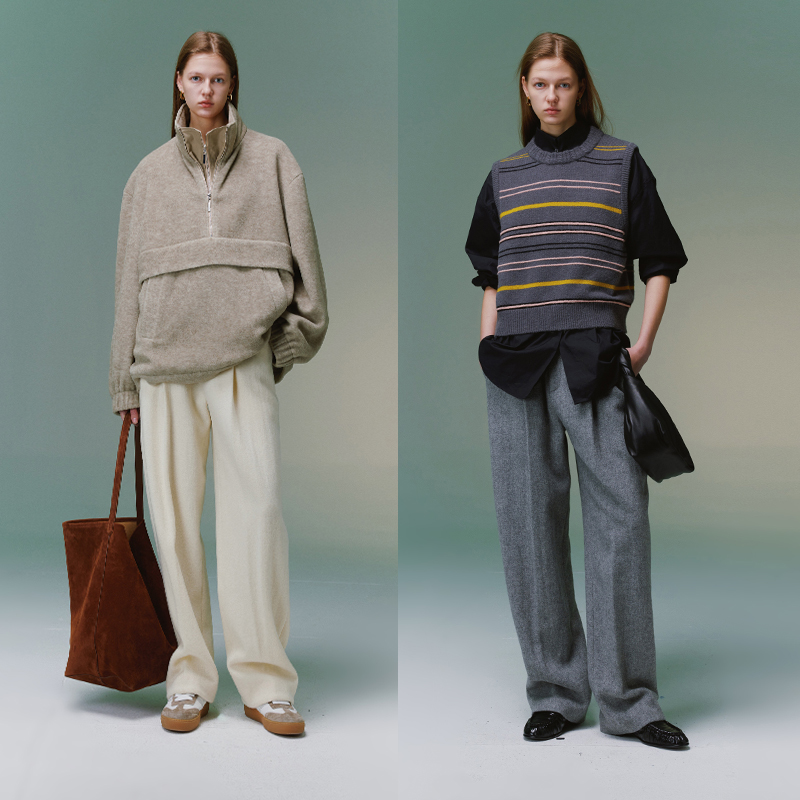 INYASAKO澳大利亚进口羊毛 博主同款长腿比例休闲阔腿裤