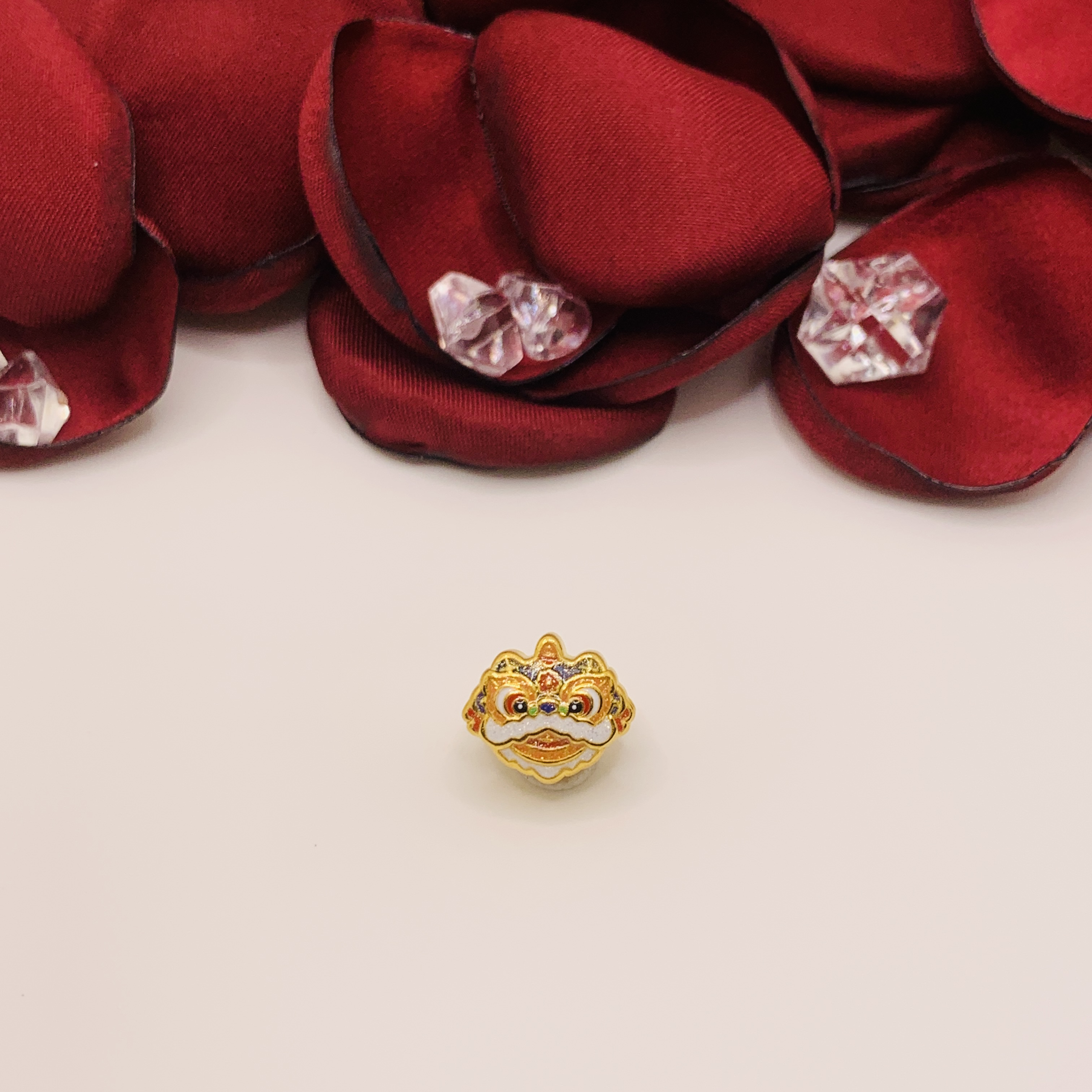 醒狮黄金转运珠 足金转运珠手串 5D工艺 国潮醒狮 中国风