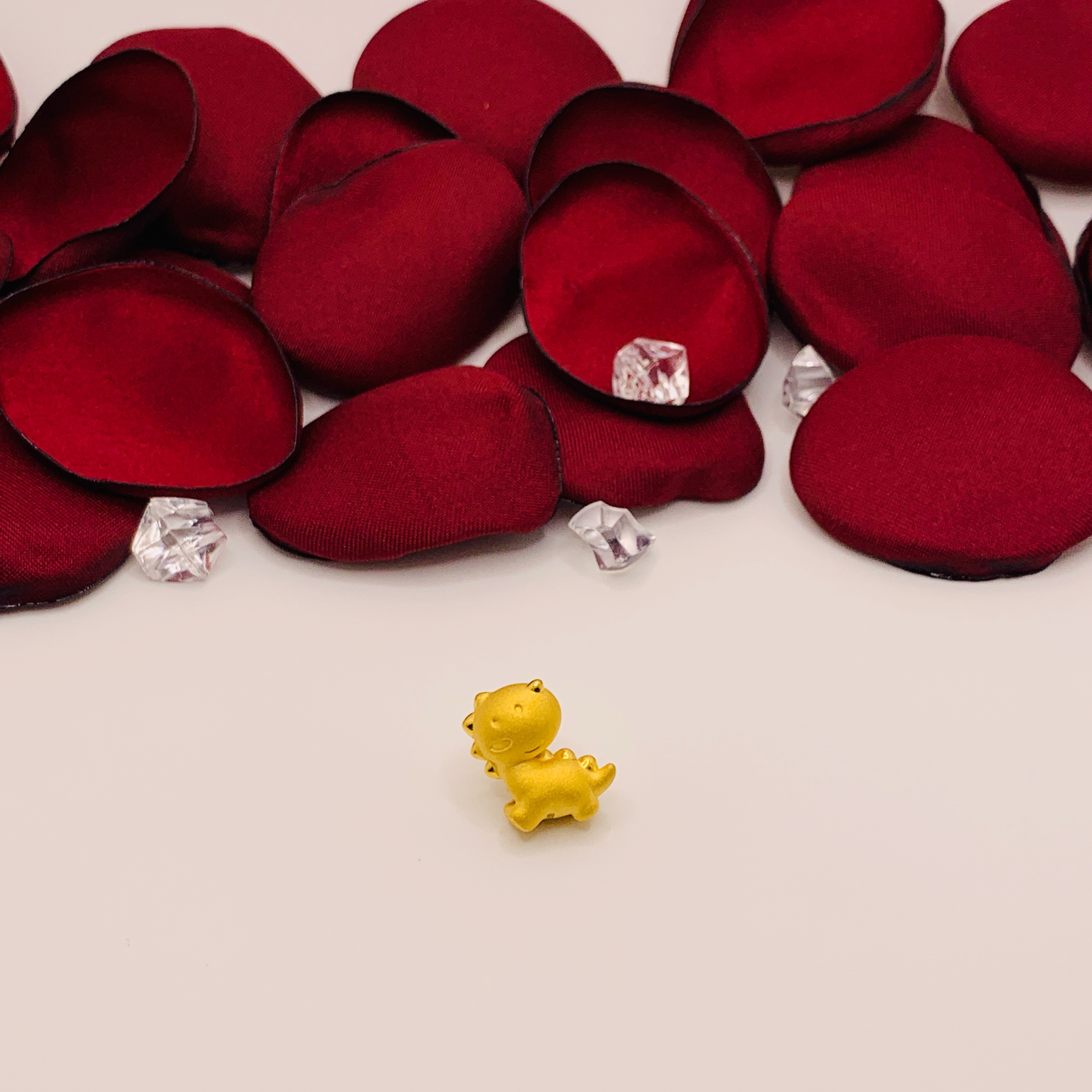 奶萌小恐龙黄金转运珠 足金999 龙宝宝礼物 周岁礼 