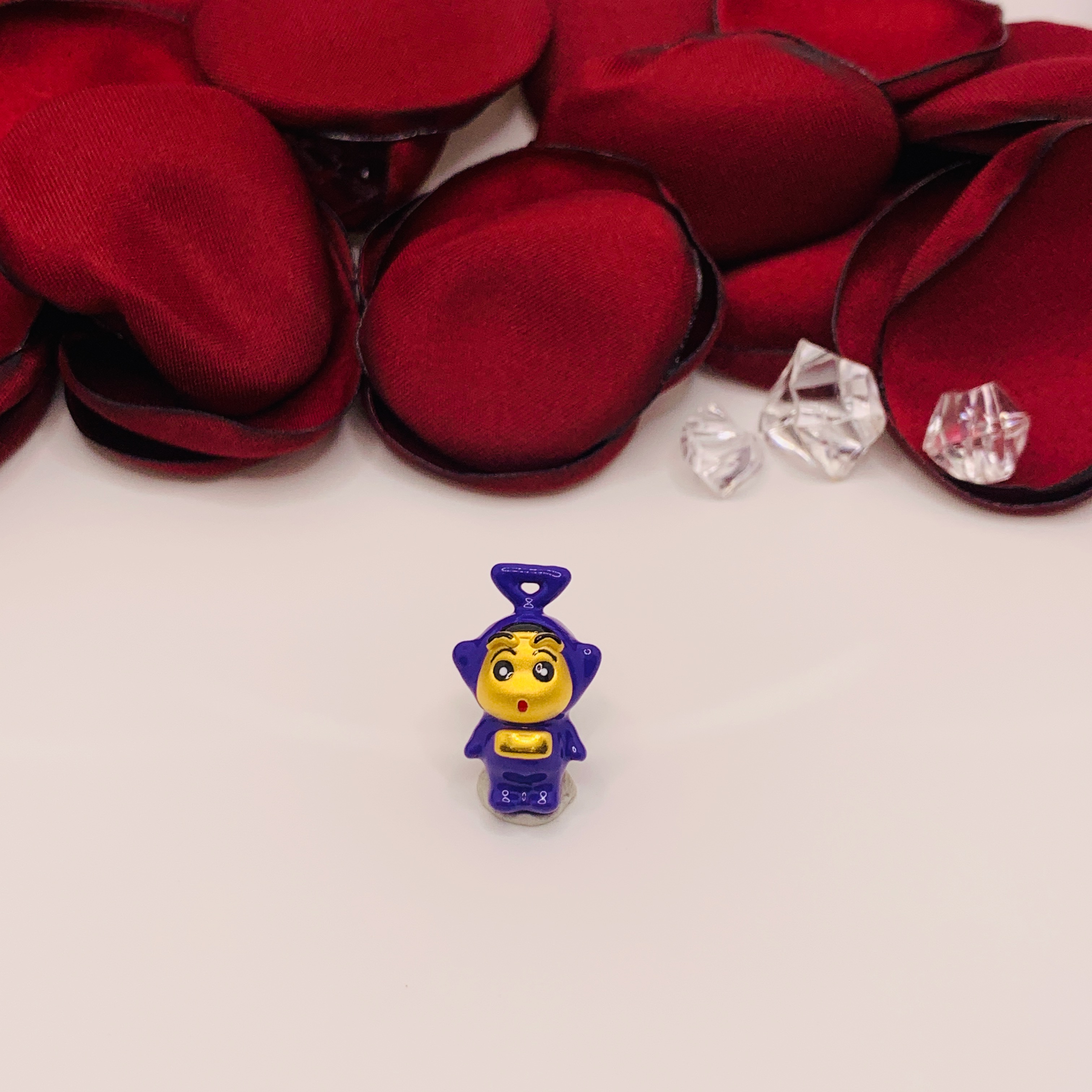 天线宝宝蜡笔小新黄金转运珠 足金999 紫色 丁丁