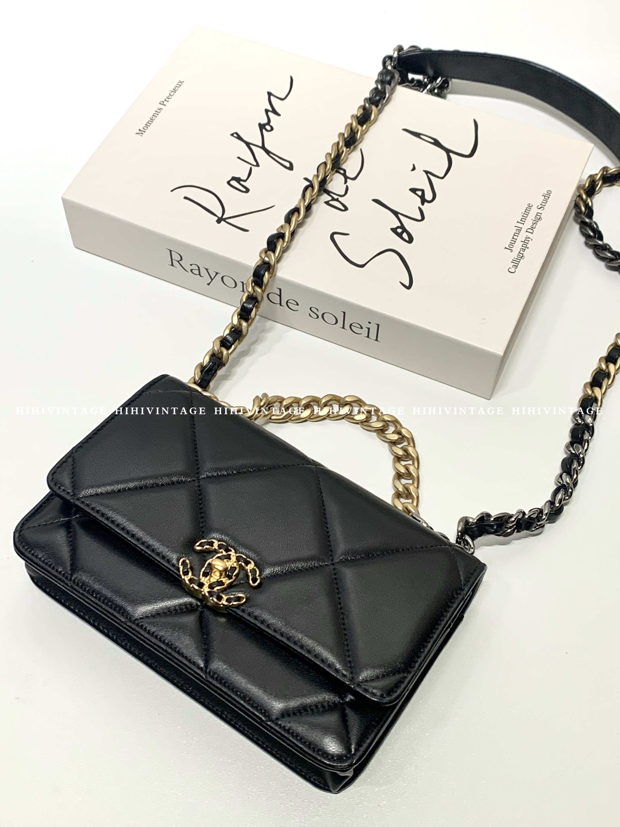 99新 Chanel/香奈儿 HIHI精选/Chanel 黑金19bag woc/9883203