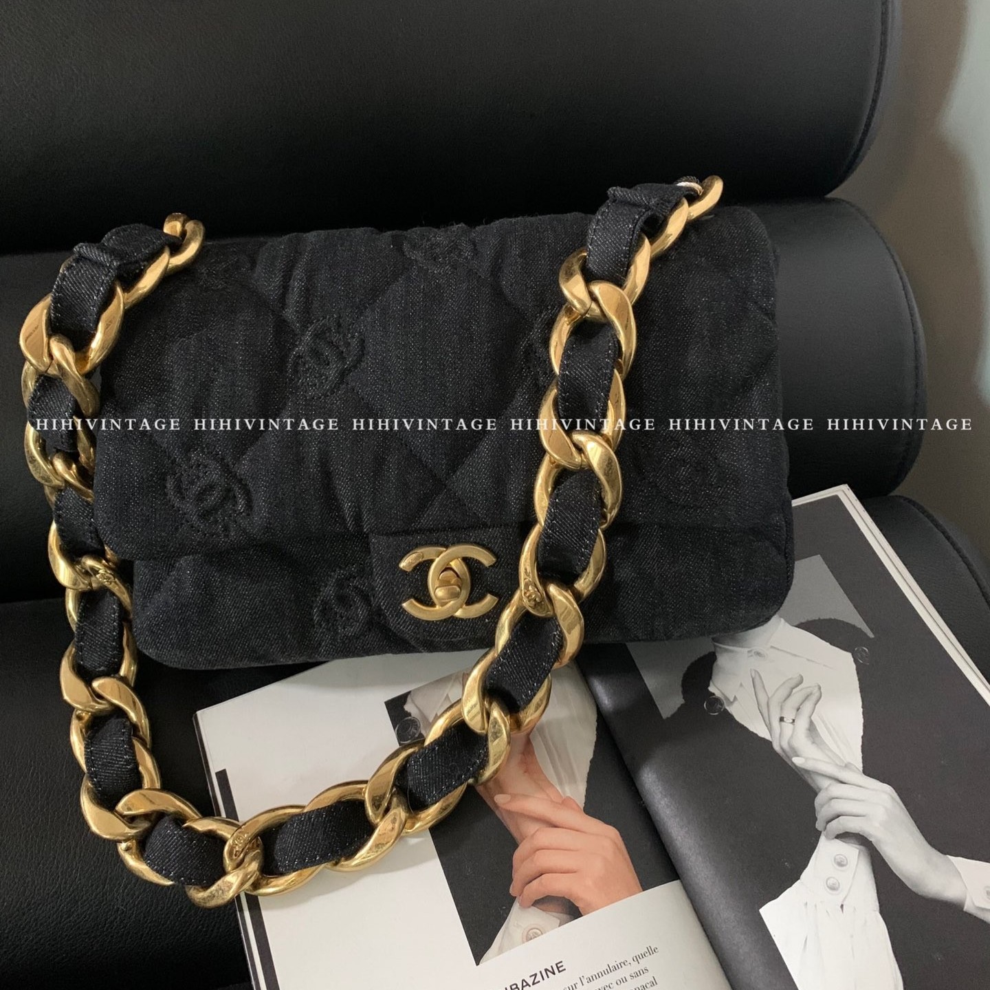 99新 Chanel/香奈儿 HIHI精选/丹宁粗链条包