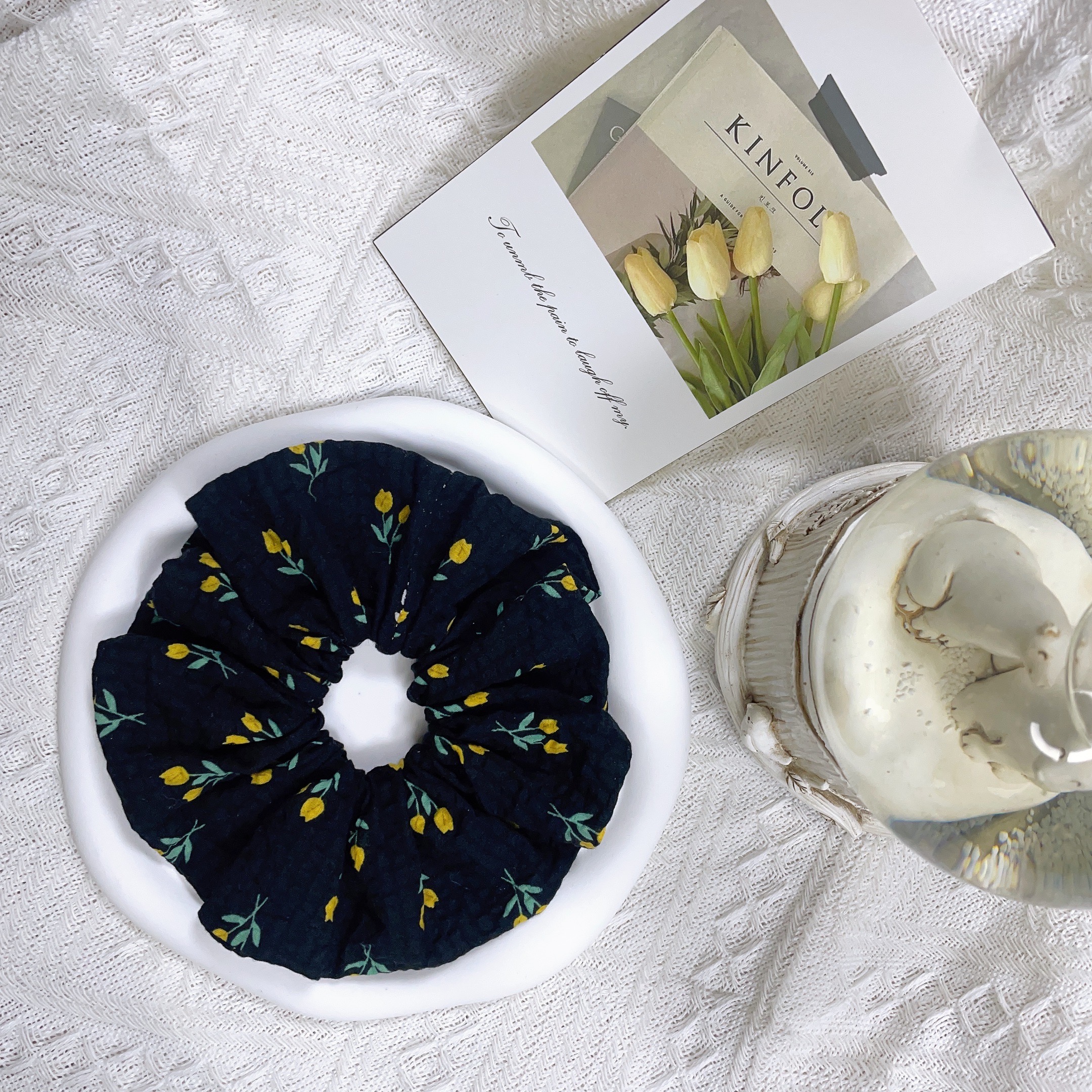 原创手作布艺发圈大肠发圈方巾肠圈头巾