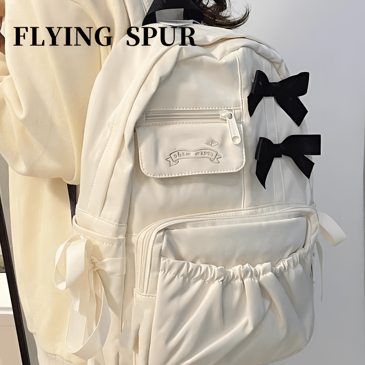 日系ins可爱少女蝴蝶结书包高颜值大容量 女初中学生高中生双肩包