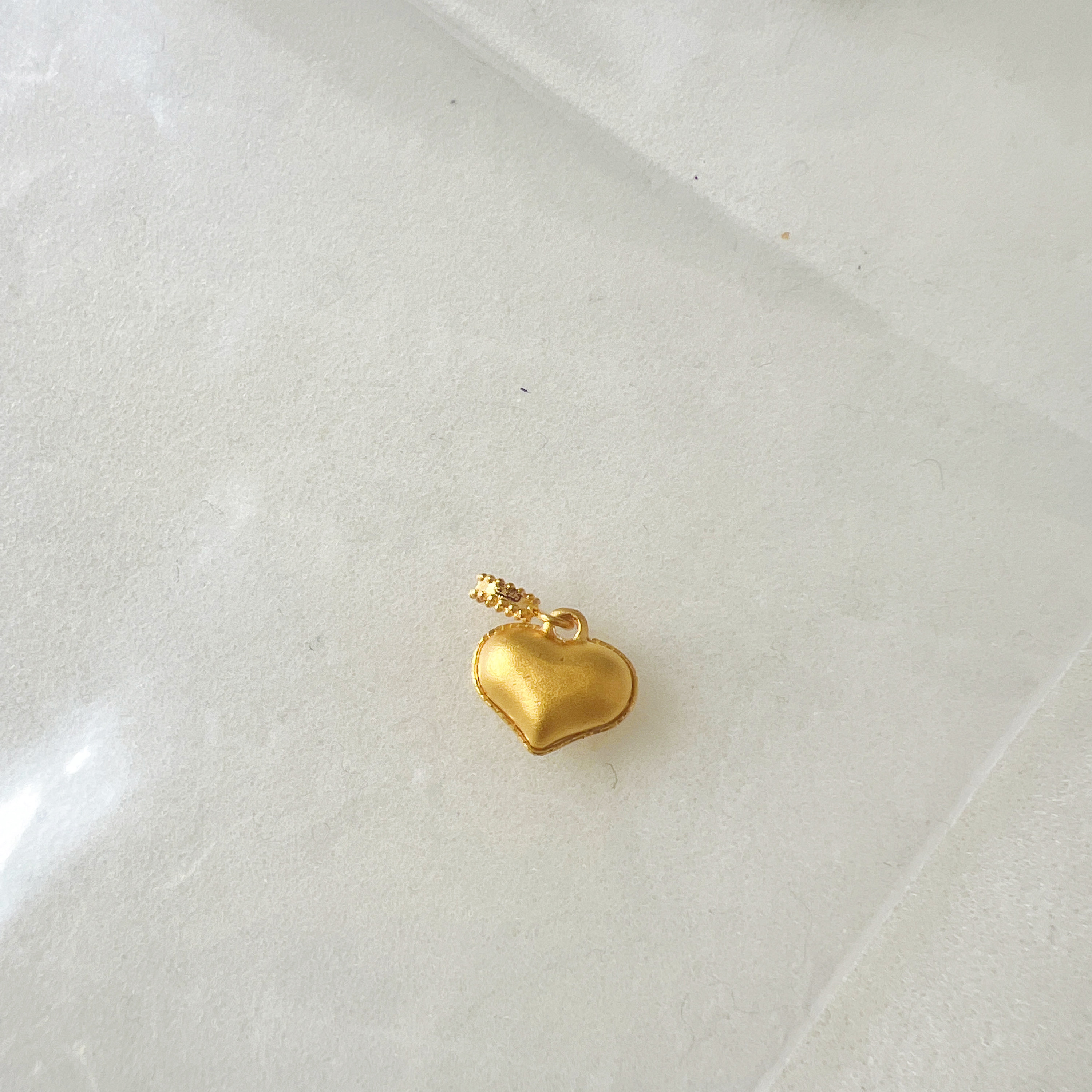 足金999 磨砂小胖心