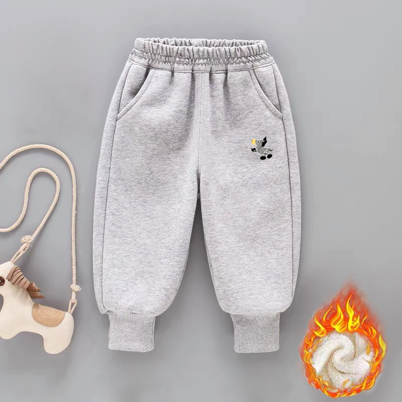 【加厚绒】冬款儿童卫裤舒适保暖裤子  小斑马