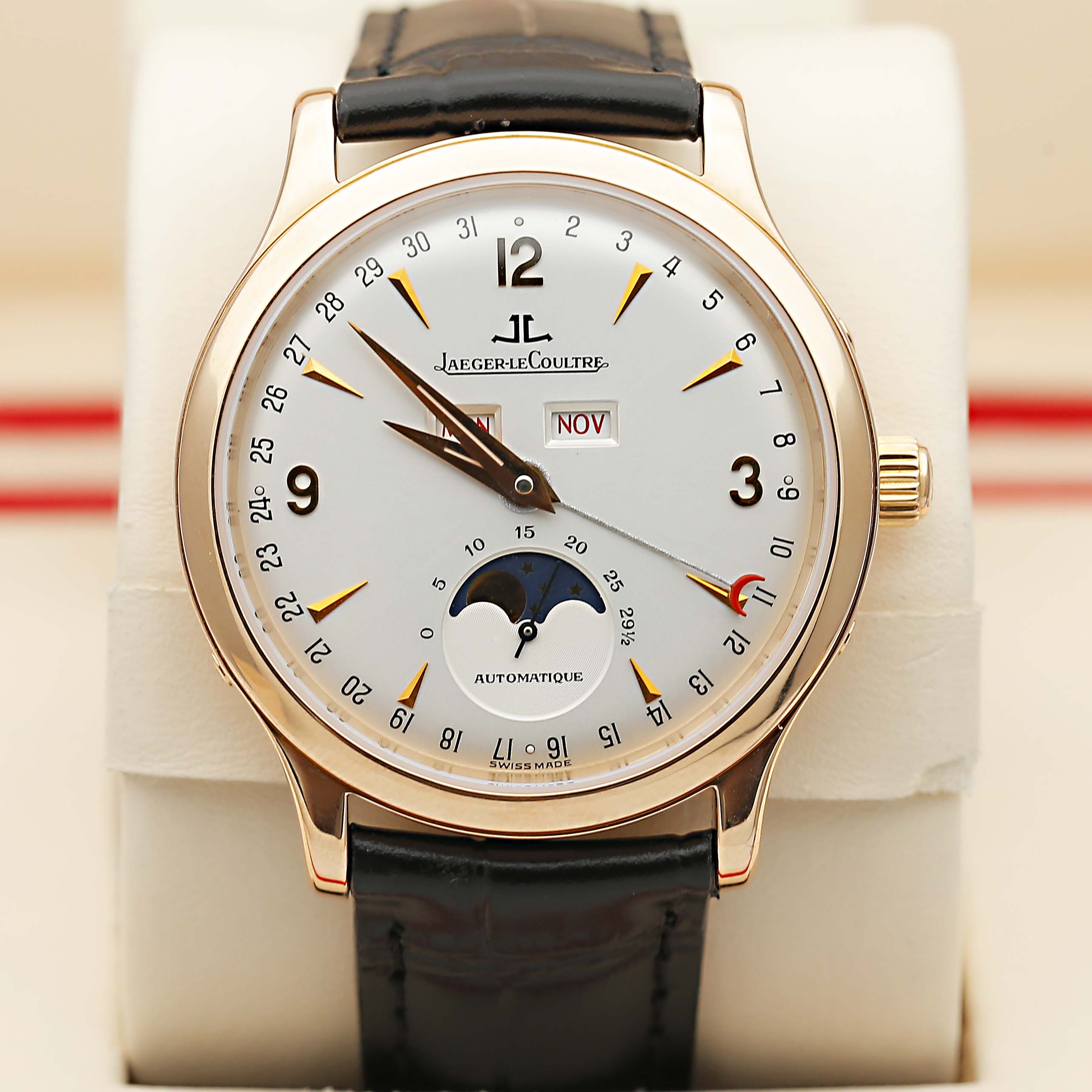 99新 Jaeger-LeCoultre/积家 大师系列37mm/18K玫瑰金/自动机械单