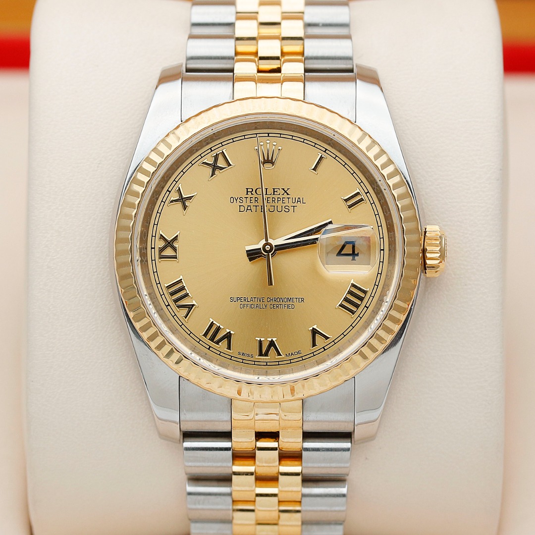 99新 Rolex/劳力士 日志型116233/间金/36mm/自动机械/单表