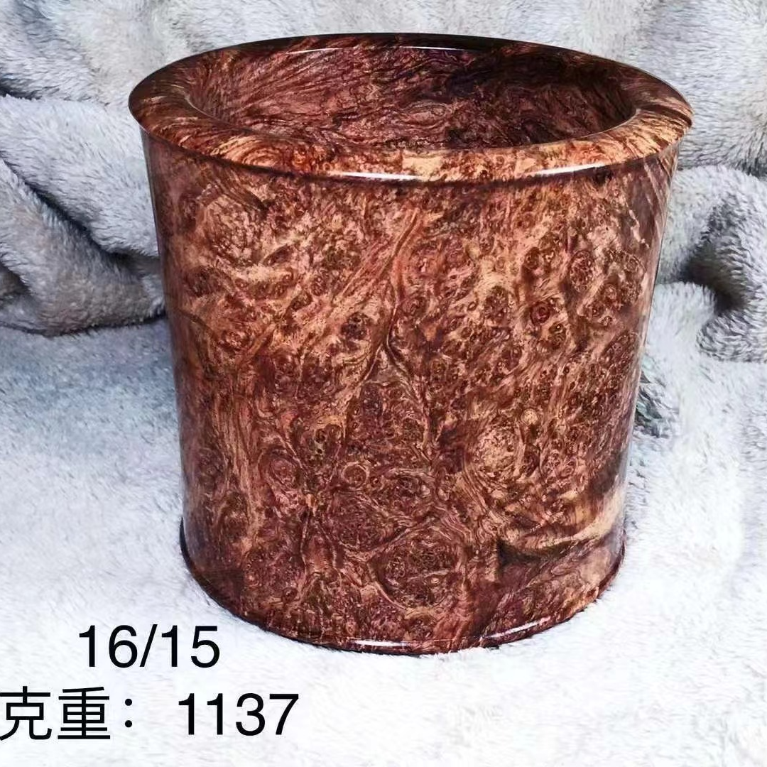 黄花梨满瘤疤笔筒【降香黄檀】