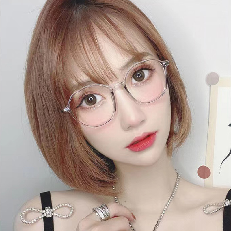 专业可配有度数眼镜框配镜近视女韩版素颜大脸显瘦超轻大框平光镜