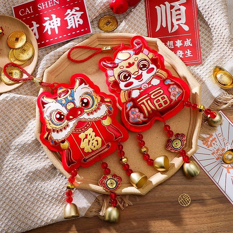 春节风铃新年装饰品2024龙年挂件生肖客厅氛围过年布置醒小挂件