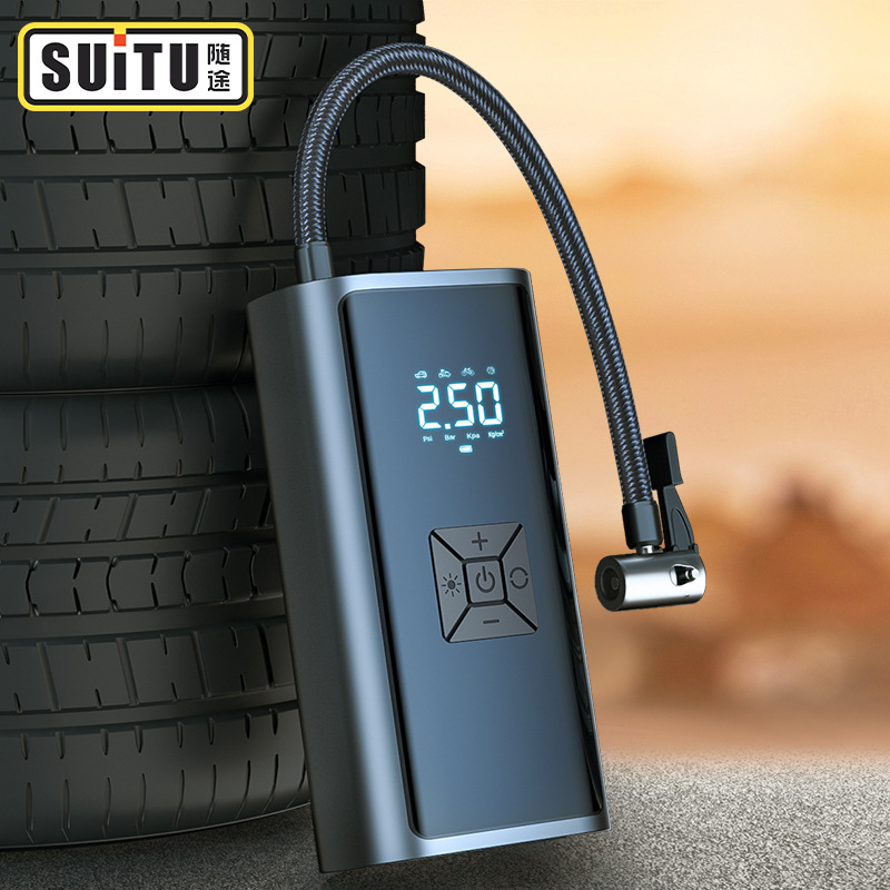 车载充气泵便携式轮胎打气泵车用无线充气泵汽车电动车12V充气泵