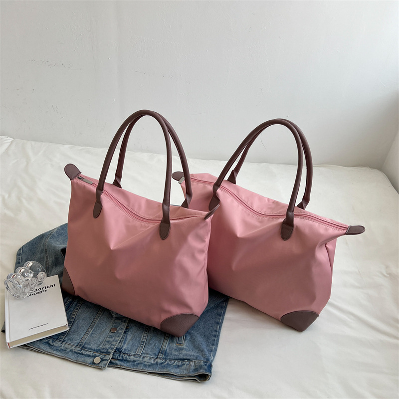 新款大容量单肩手提旅行袋时尚简约短途旅行行李袋轻便通勤包出差