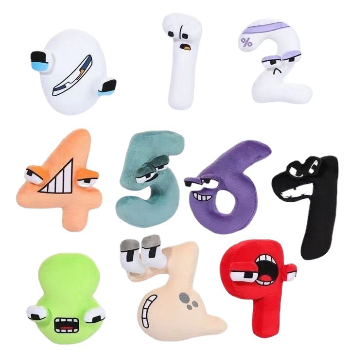 Alphabet Lore数字怪0-9毛绒玩具儿童早教启蒙公仔玩偶送小孩爆款