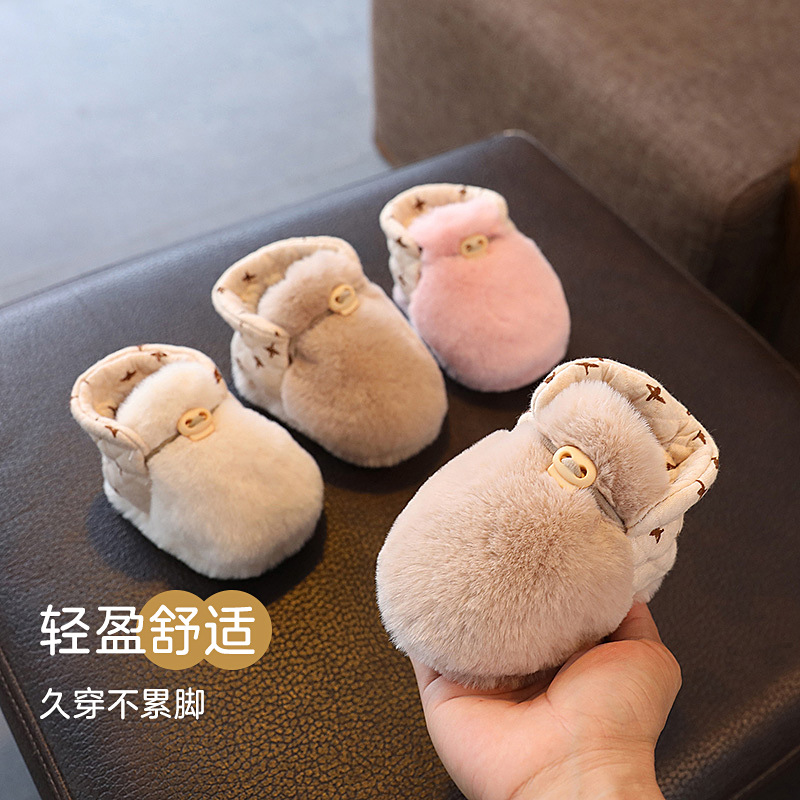 婴儿步前鞋秋冬款宝宝正反两穿步前宝宝软底鞋加绒保暖婴儿学步鞋