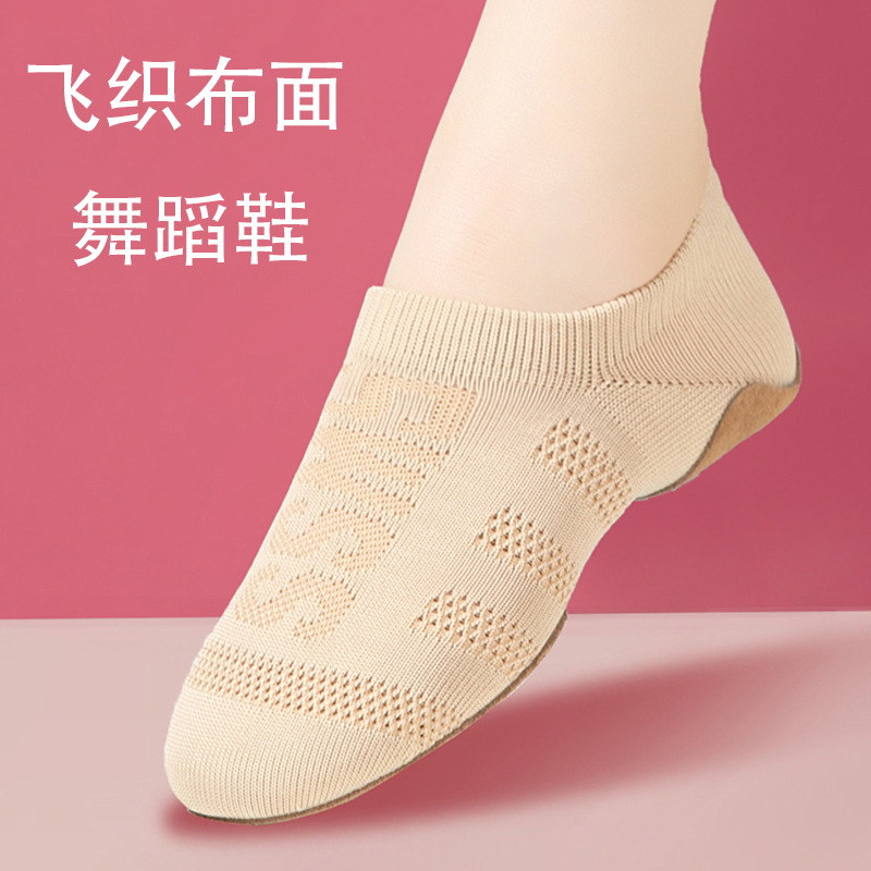 啦啦操舞蹈鞋女软底健身操儿童跳舞鞋成人教师练功肚皮芭蕾舞