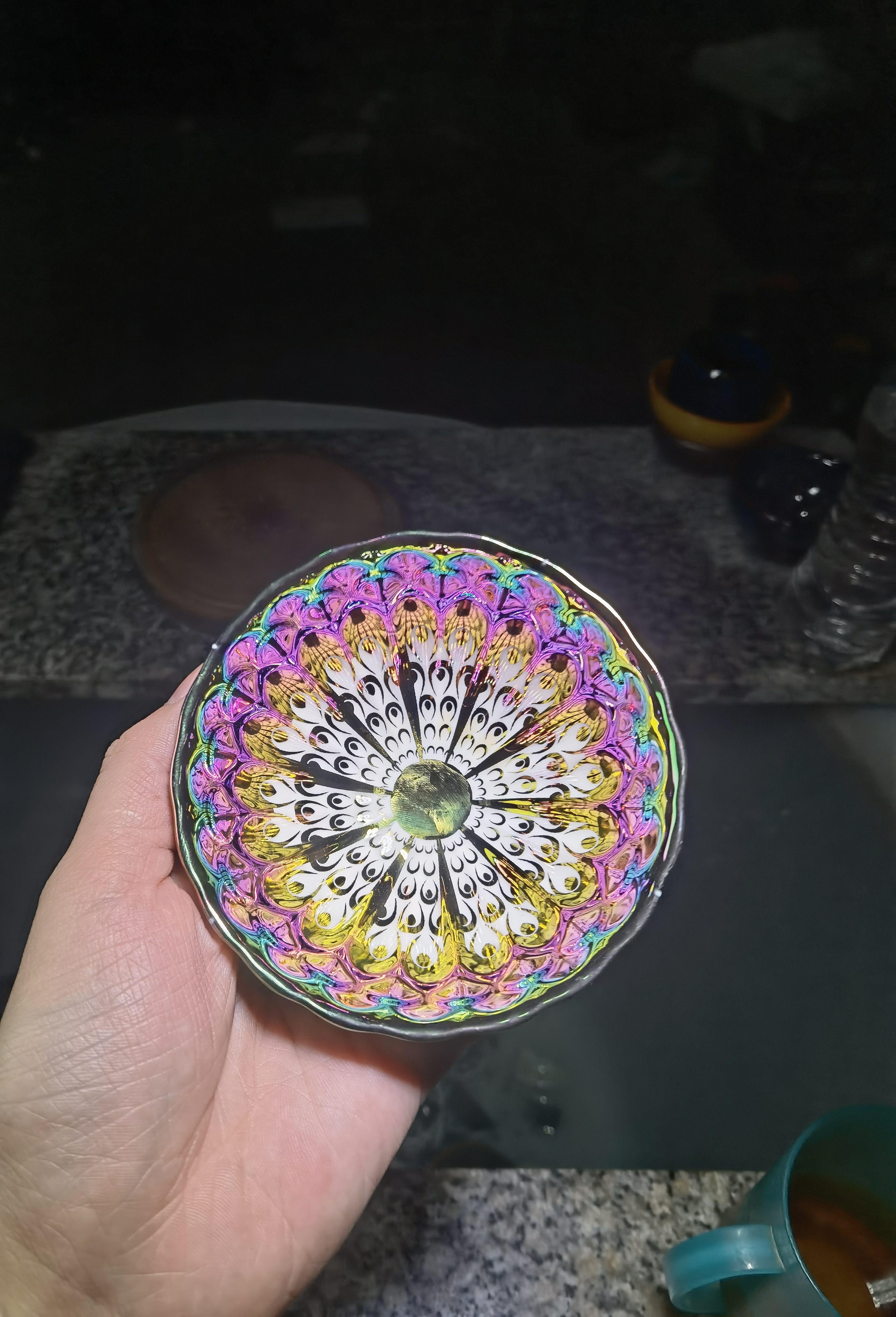 【闪购商品】1高端精美茶具主人杯主人杯茶杯瓷器七彩佛莲