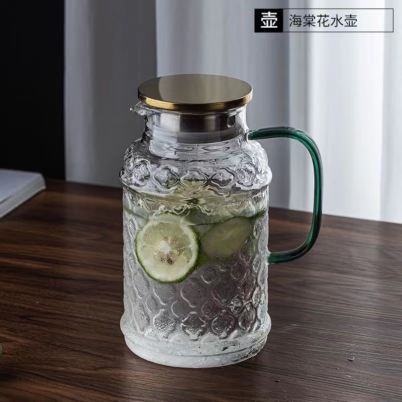 海棠花玻璃水壶高硼硅耐热玻璃烧水壶可电陶炉明火加热大容量家用