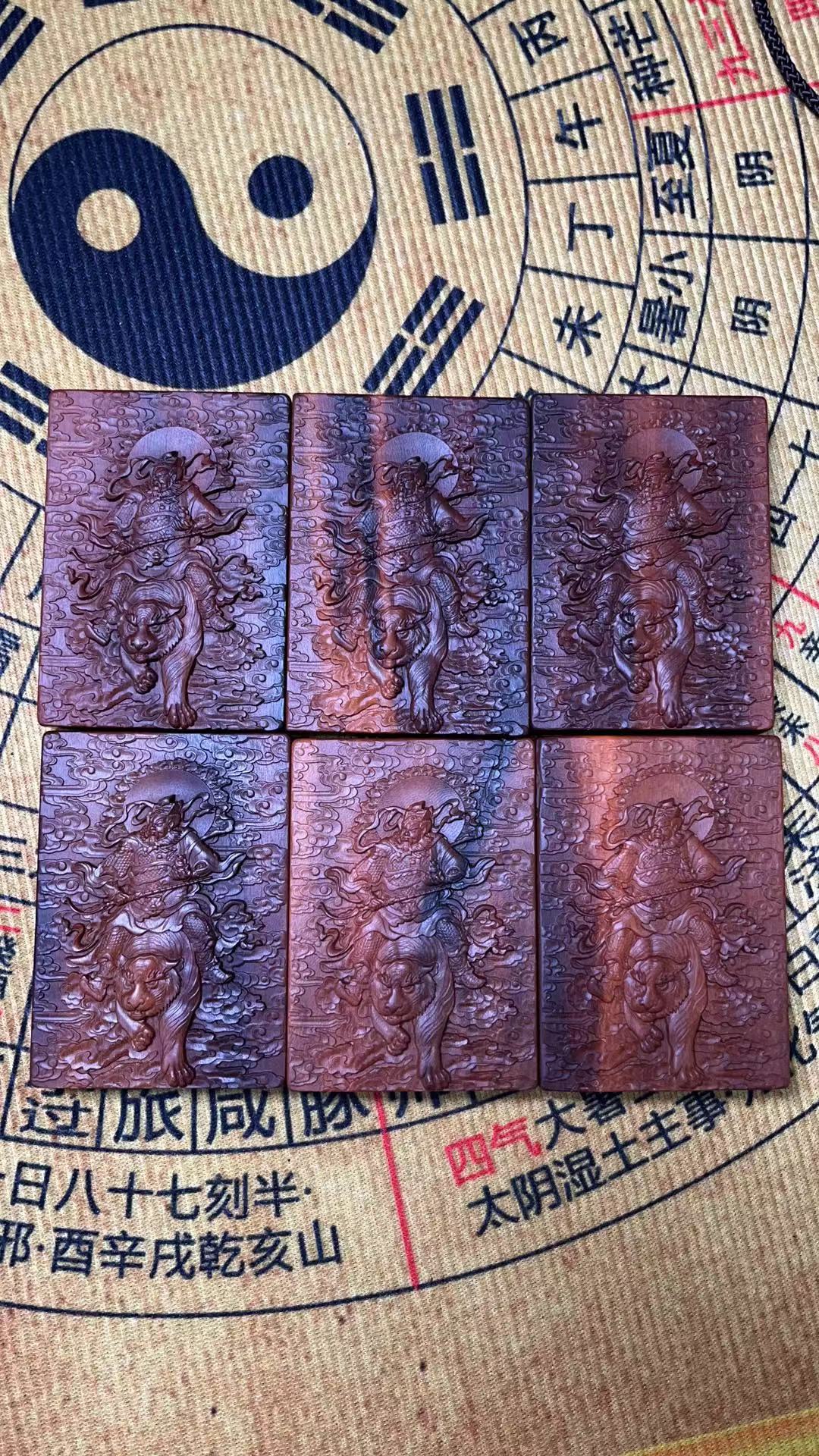 雷击枣木精品赵公明牌子