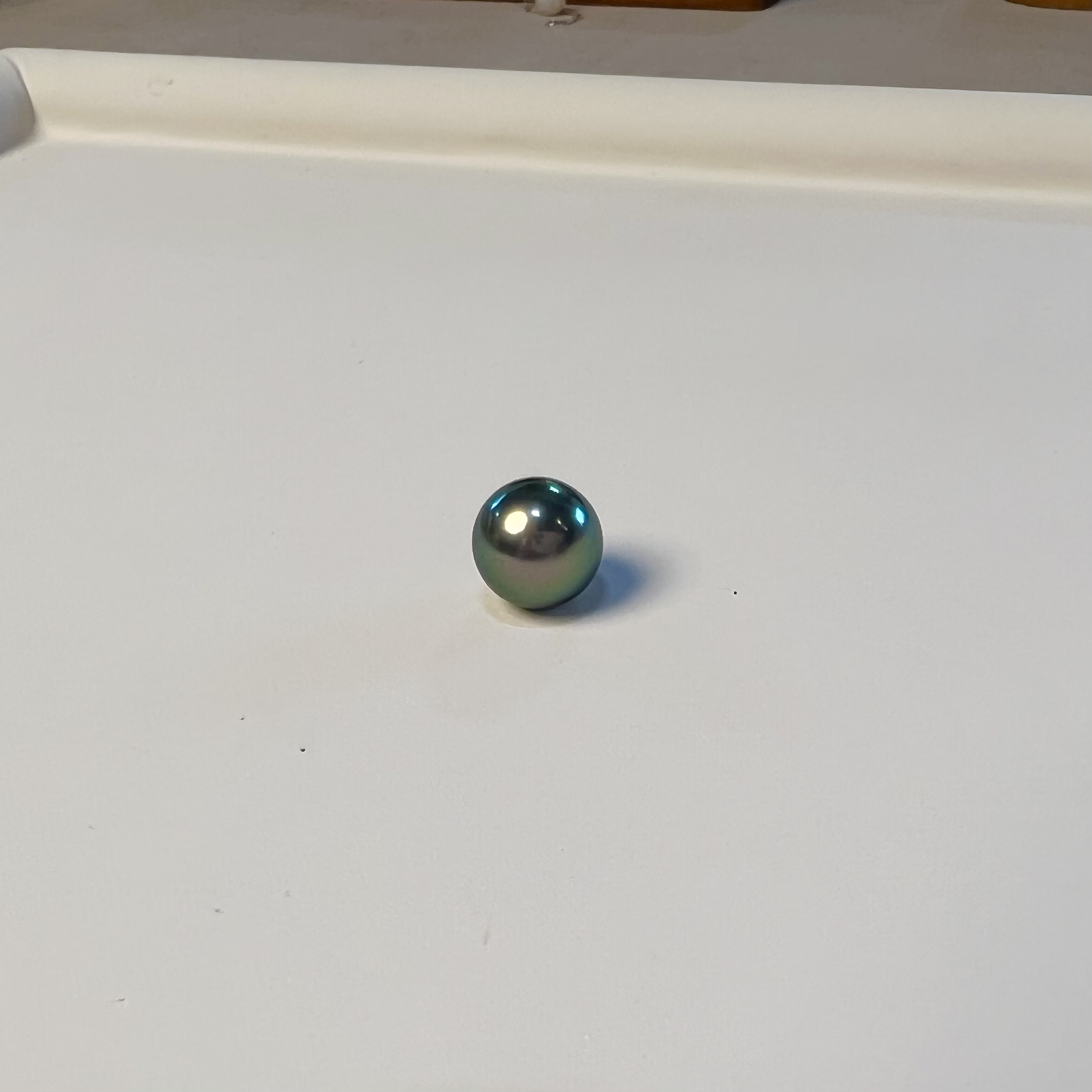 大溪地珍珠单颗裸珠 孔雀绿色系10mm