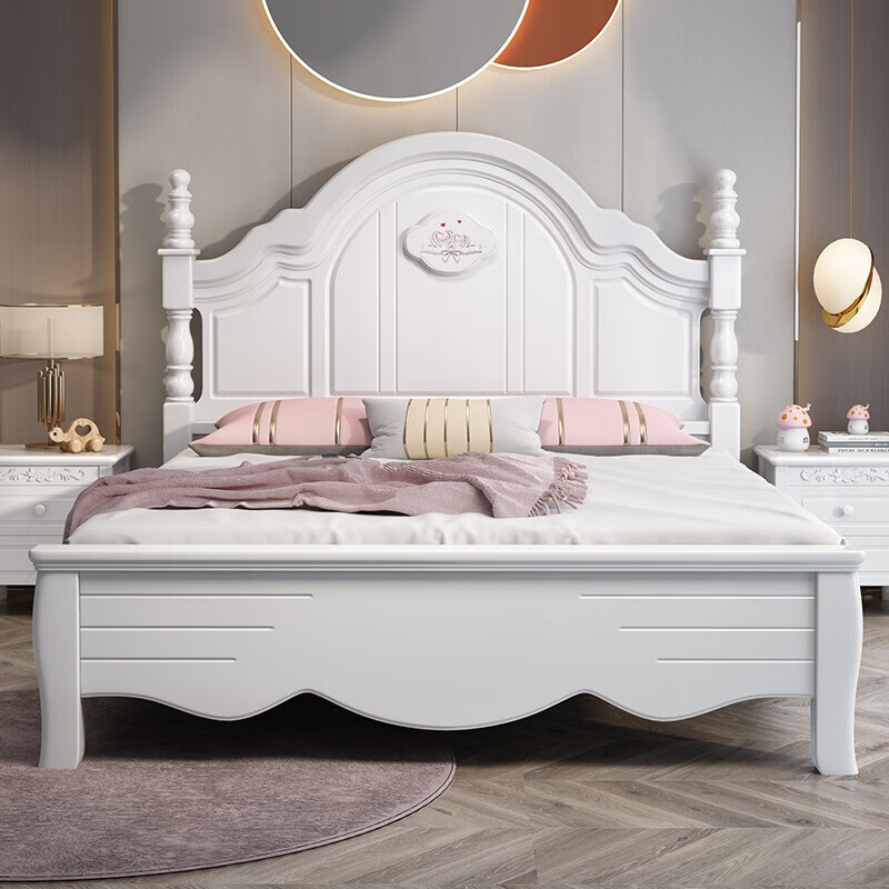 儿童床男孩1.5m单人床女孩实木床1.8米青少年1.2米储物高箱