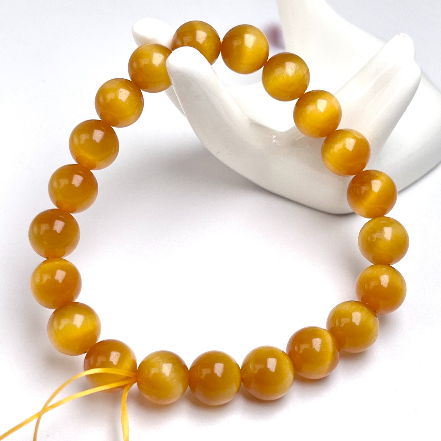 玉美人菲菲-45355虎眼石单圈-金虎圆珠约10mm