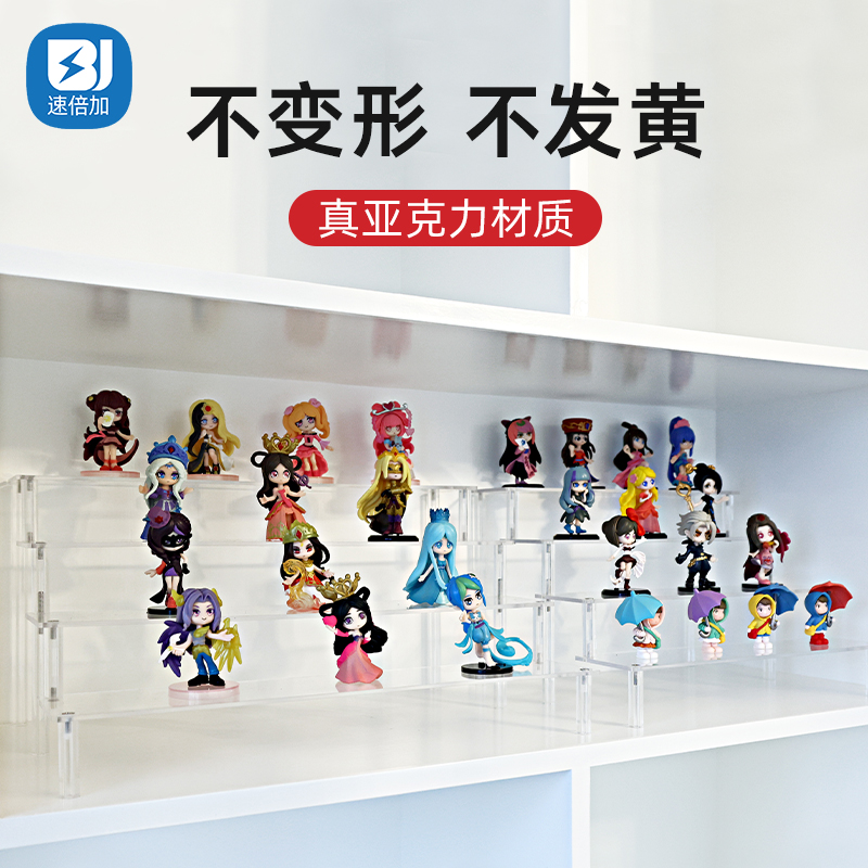 速倍加手办盲盒收纳架实用居家好物桌面陈列架阶梯架小摆件置物架