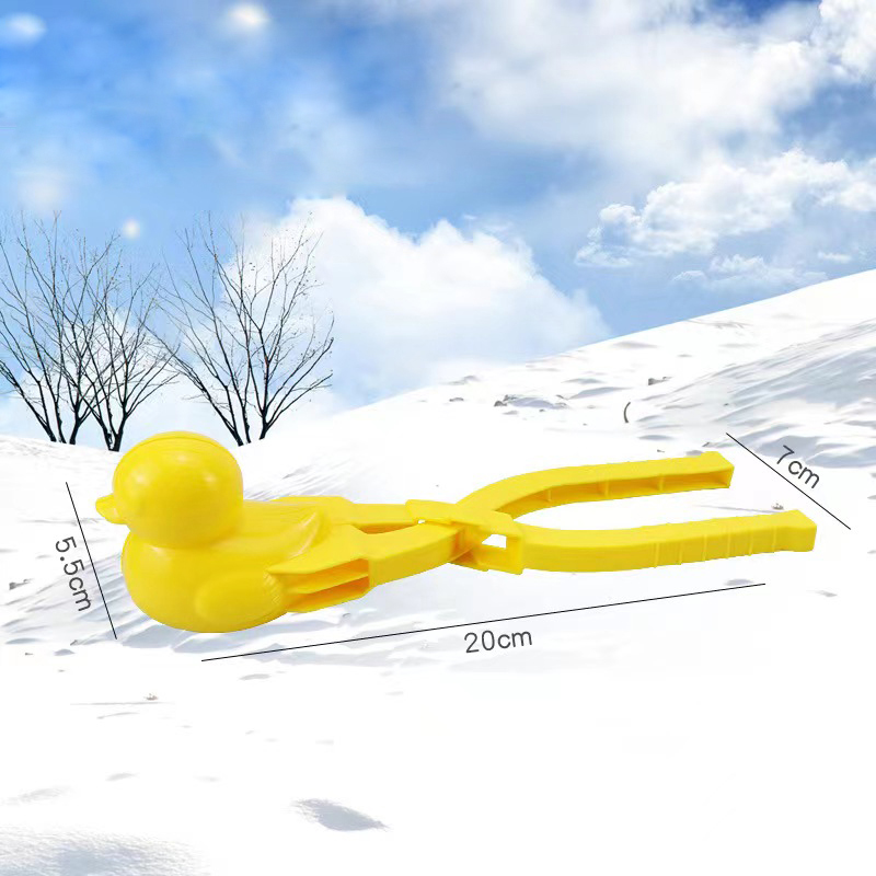 雪球夹子小鸭子夹雪器玩雪工具打雪仗神器雪球玩具雪人爱心模具C2