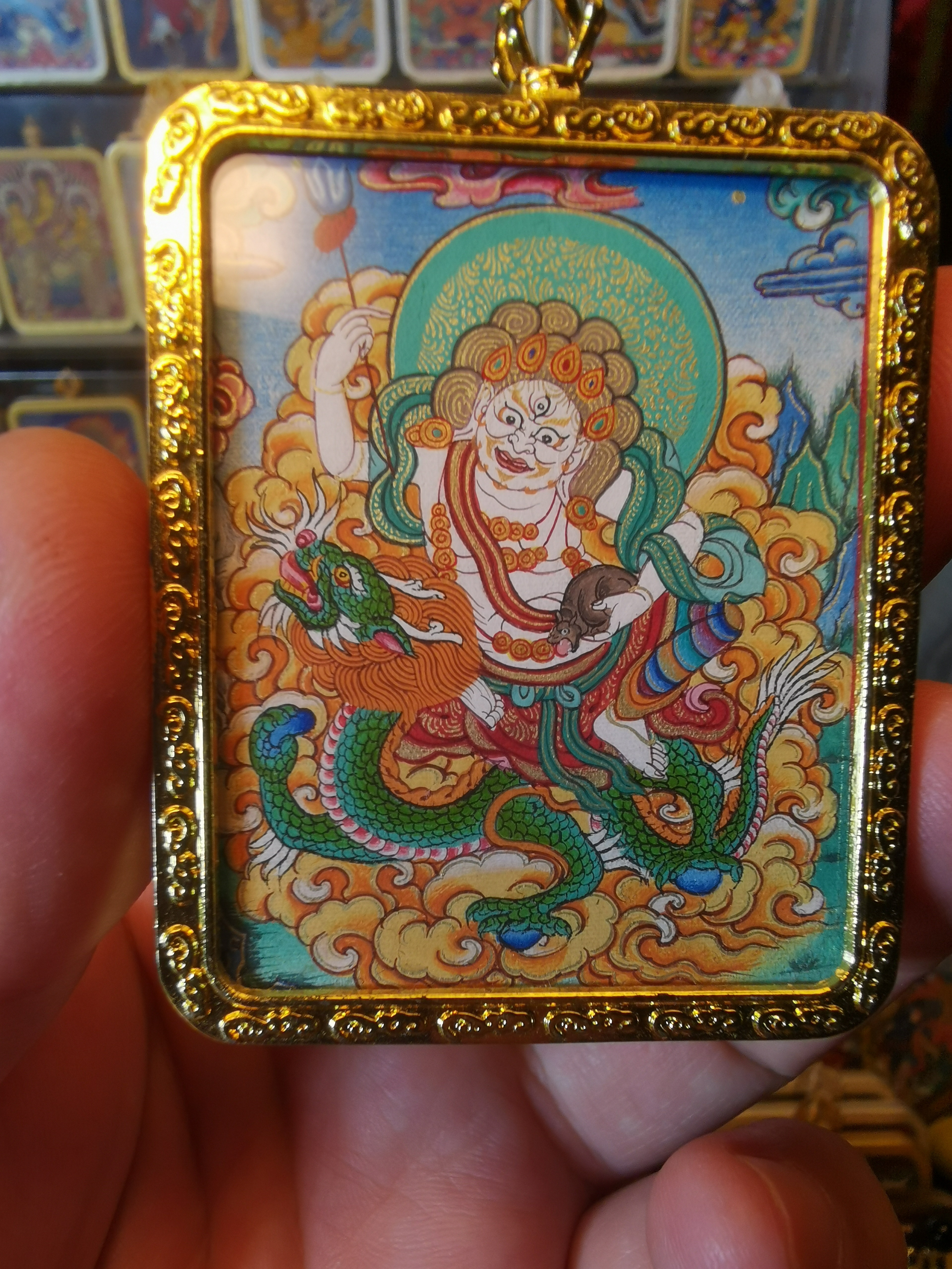 热贡手绘唐卡 白cc 