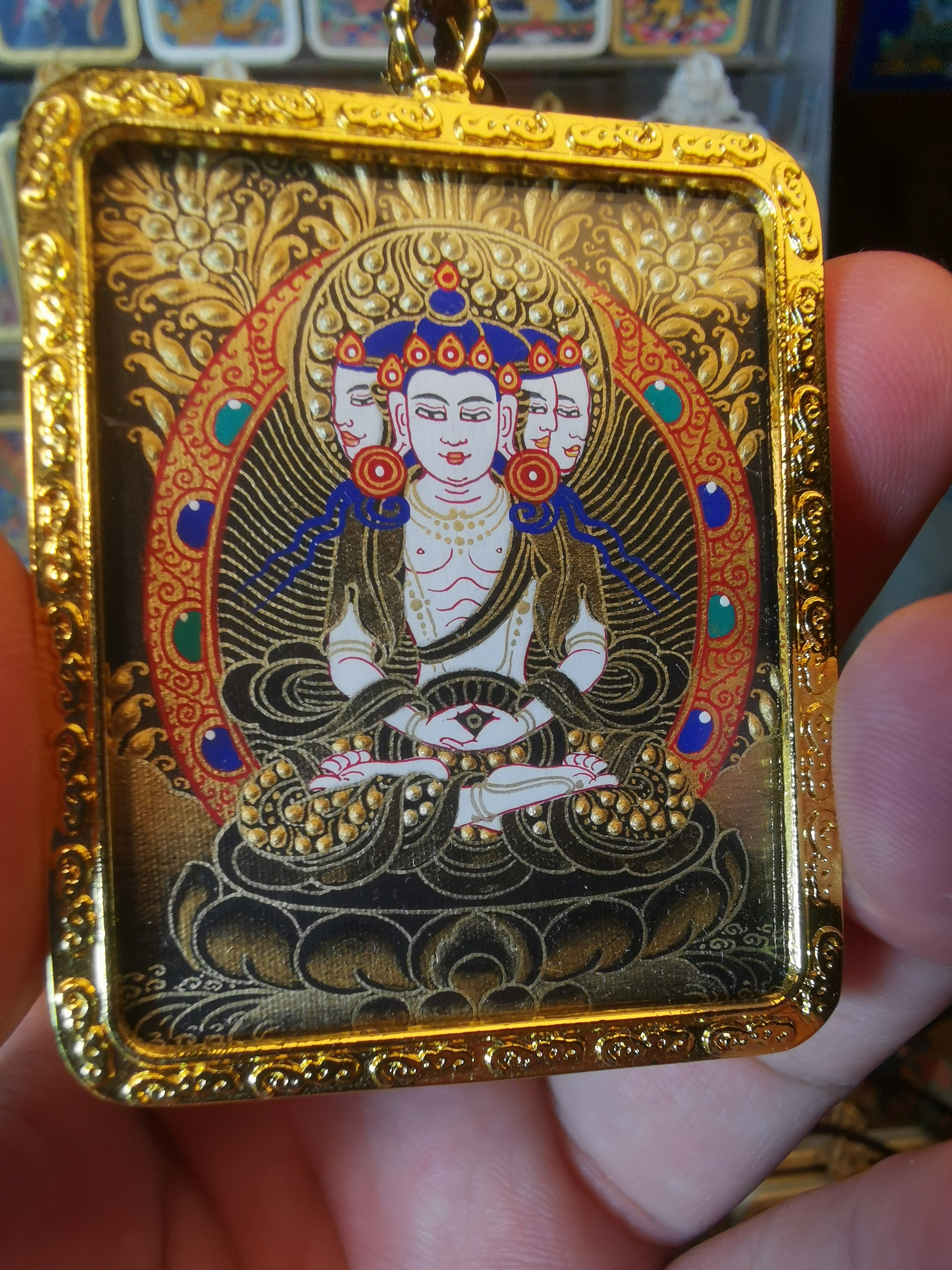 热贡手绘唐卡 大日