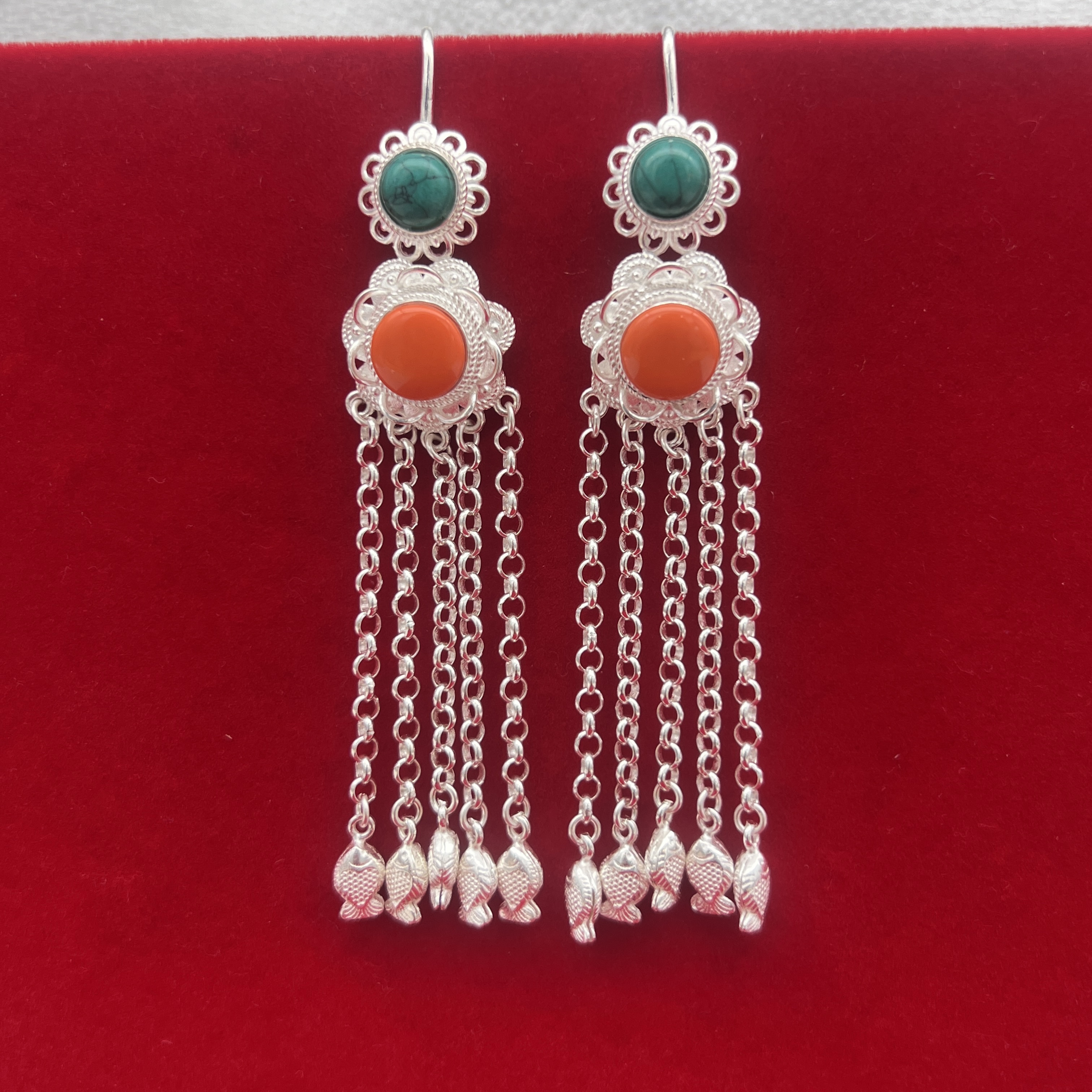 925银耳饰 民族风纯银耳坠