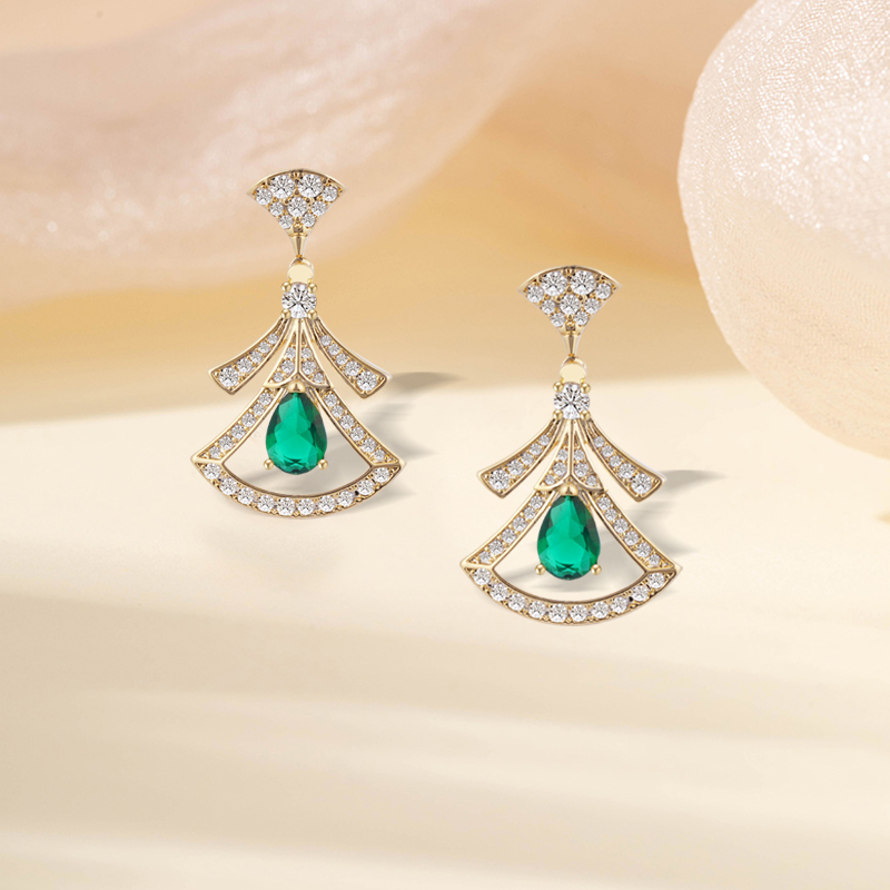 铜合金耳饰 设计师款时尚轻奢耳饰~4039