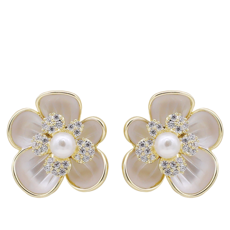 铜合金耳饰 设计师款时尚气质轻奢简约精致耳饰~3606