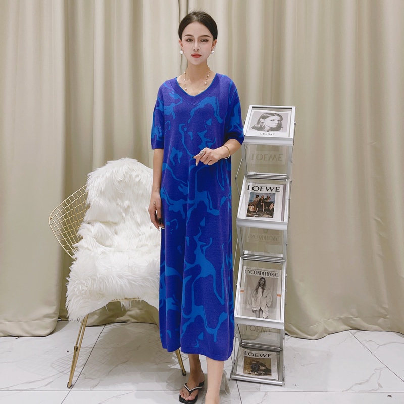 407【春夏】连衣裙针织中长款春夏时尚显瘦气质长裙宽松a字简约