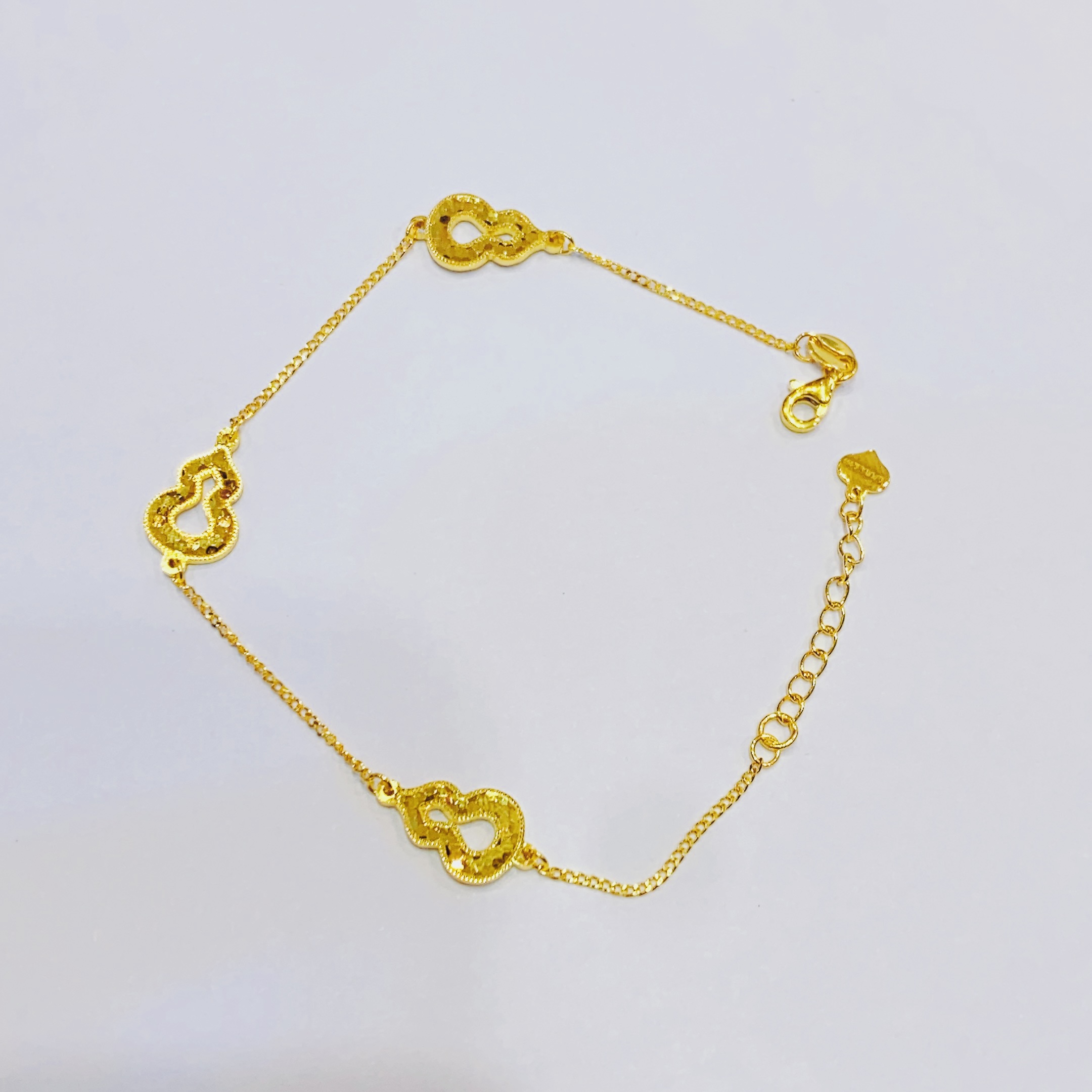 黄金手链龙鳞葫芦足金999手链黄金首饰直播间时尚百搭女款可调节