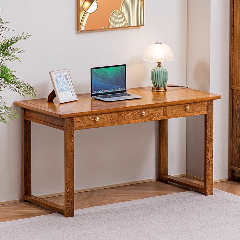 鸡翅木书桌红木办公桌新中式电脑桌家用画案写字台办公家具全实木