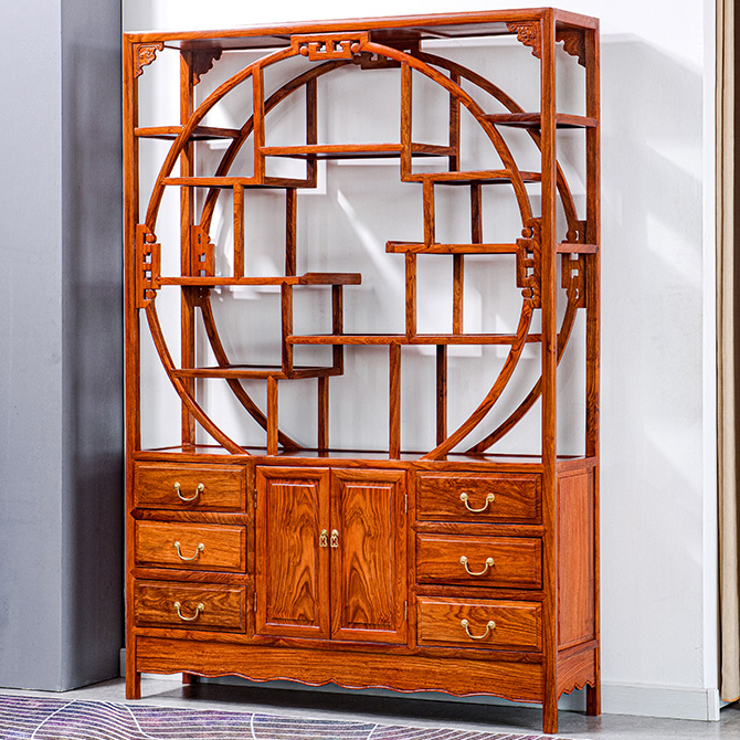 红木家具花梨木博古架实木中式多宝阁刺猬紫檀古董玄关柜置物架