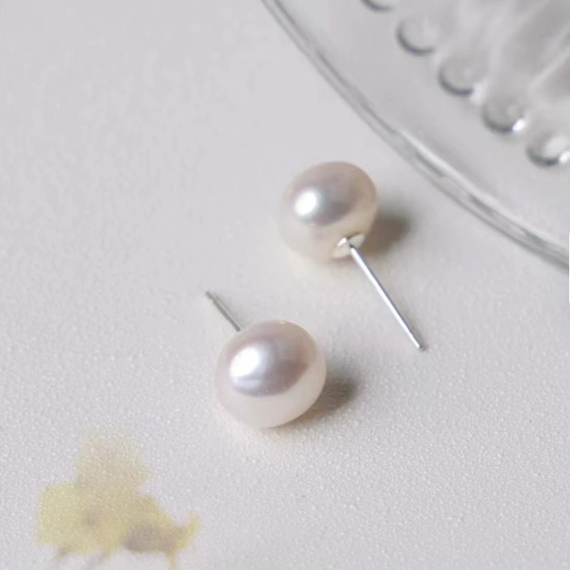 天然淡水珍珠耳钉【直播间一物一拍】