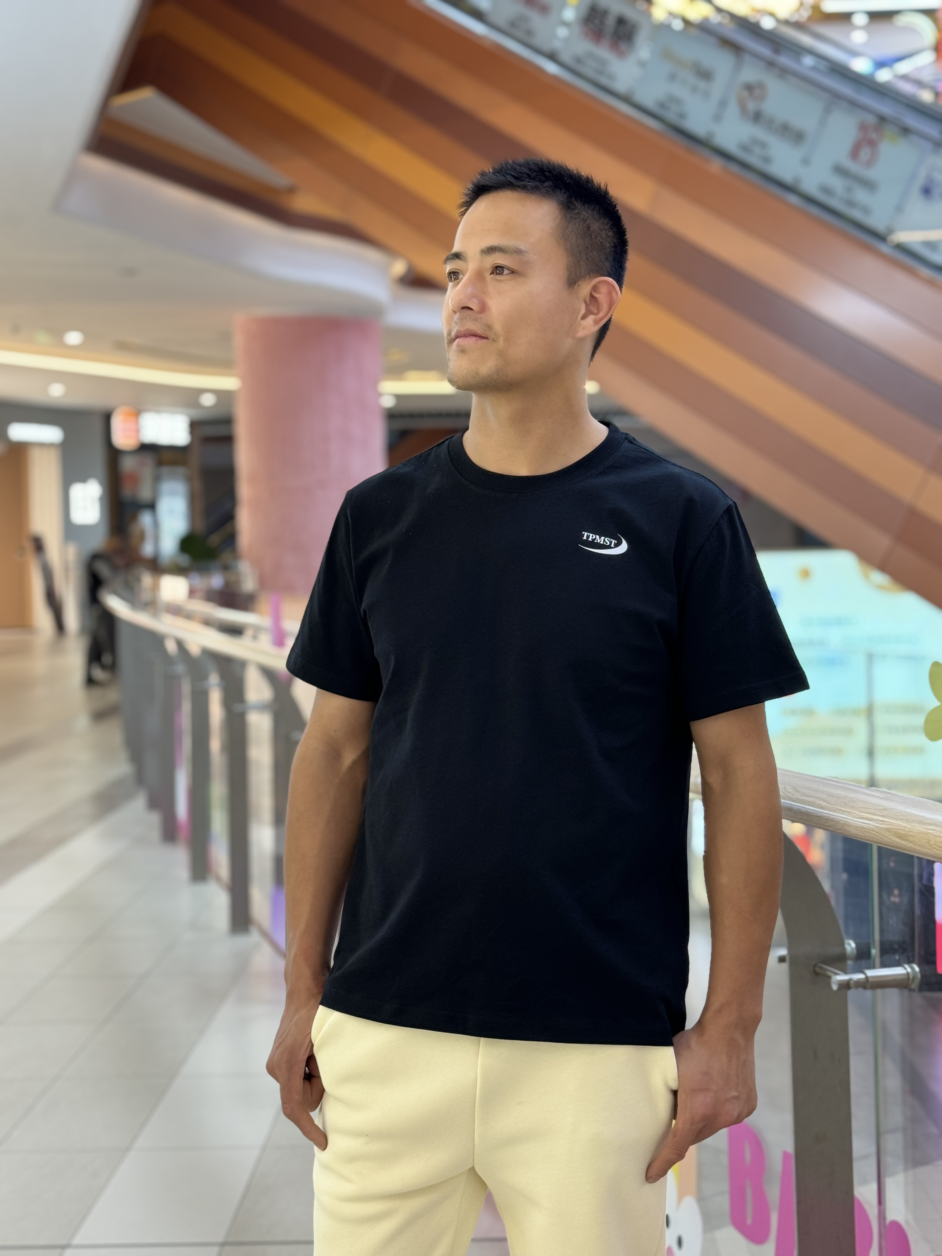 品牌T恤（TPMST）精梳棉男女T恤修身纯色T恤