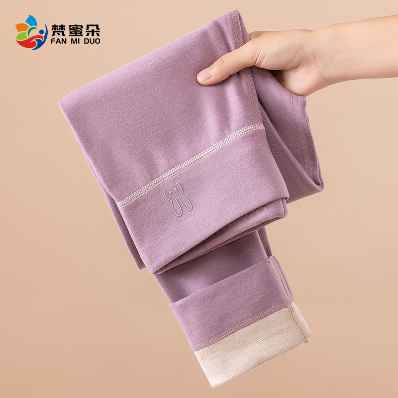 儿童德绒保暖裤内穿女童秋冬加绒秋裤男宝宝大童打底线裤棉毛裤子