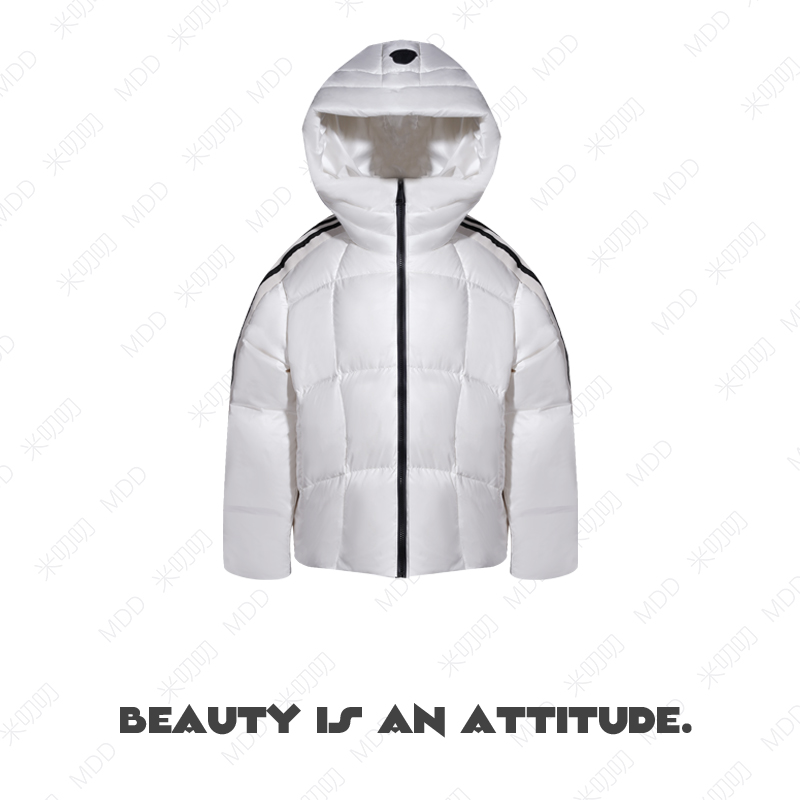 蒙某口同款时尚羽绒服8862白色