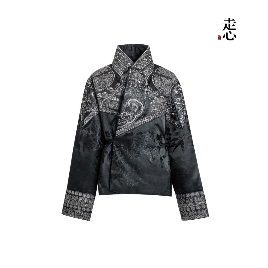 【香云走心】羽绒服24Z25410649宽松休闲时尚拼接印花中式复古冬季